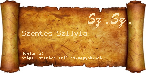 Szentes Szilvia névjegykártya