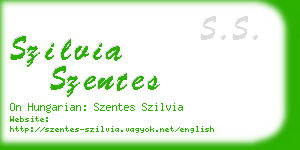 szilvia szentes business card